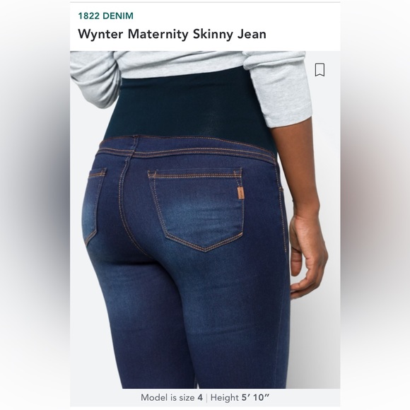 1822 Denim | Stitch Fix Wynette Maternity Skinny Jeans | size 10 | indigo - Picture 4 of 9